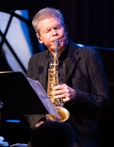 Saxophonist David Sandbourn performing at Jazz Alley in Seattle, WA