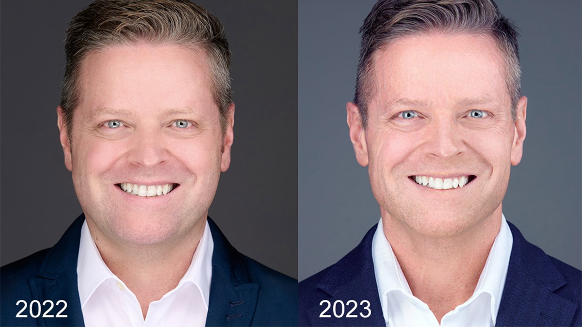 Headshot Comparison Two Years Apart Shows Evolution, Need To Maximize Marketing Efforts